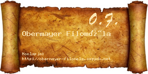 Obermayer Filoméla névjegykártya